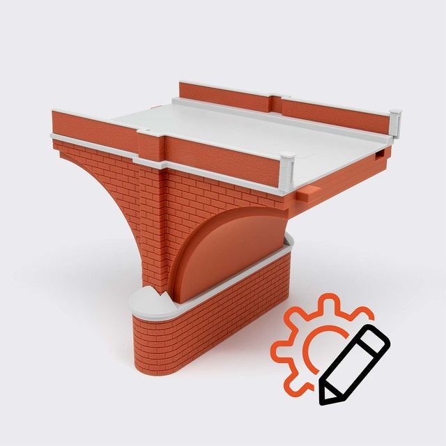 Arcata grande per ponte in muratura a 2 binari - Scala H0