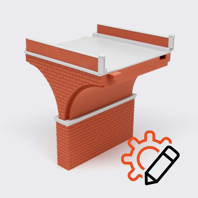 Arcata piccola per ponte in muratura 2 binari - Scala H0