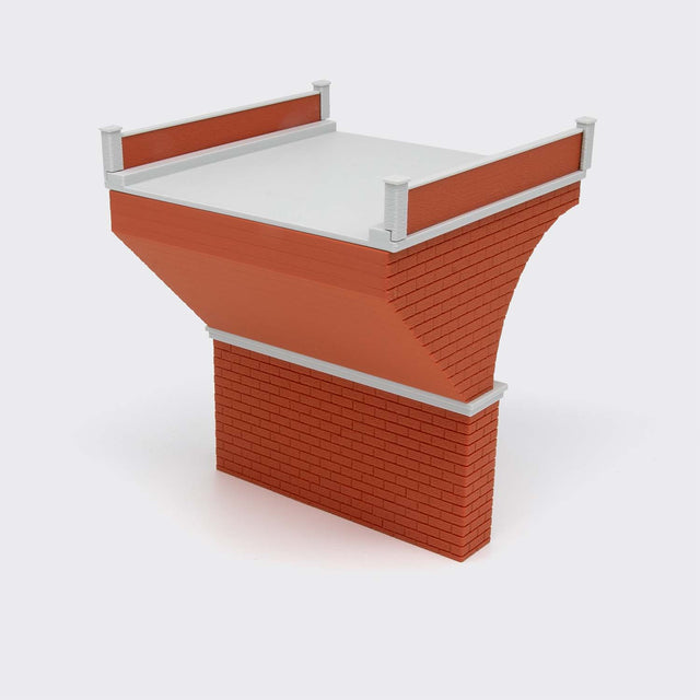 Spalla per ponte in muratura a 2 binari - Scala H0