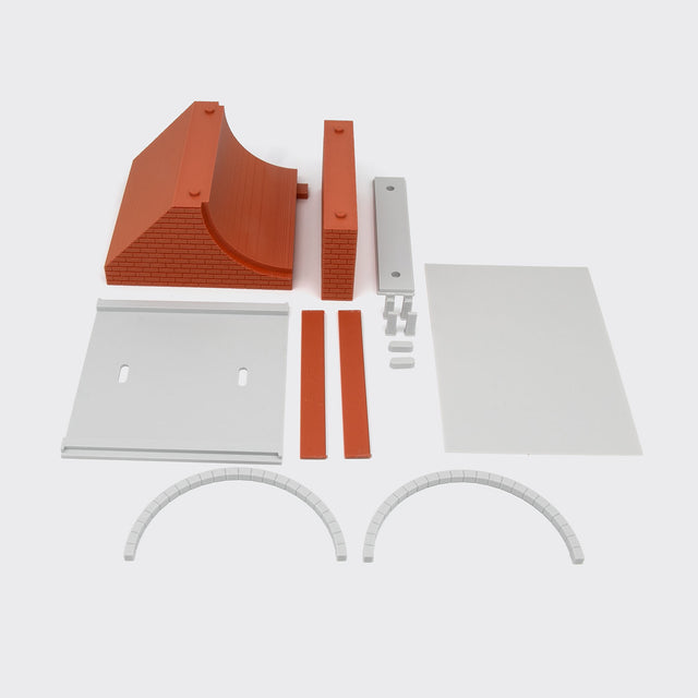 Spalla per ponte in muratura a 2 binari - Scala H0