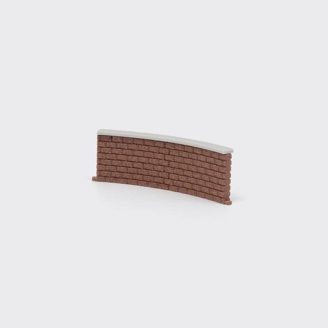 45° gebogene Ziegelwand