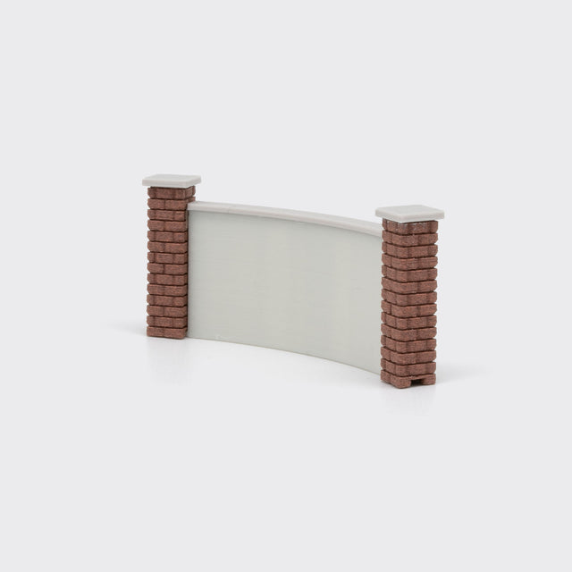 45° gebogene Betonwand