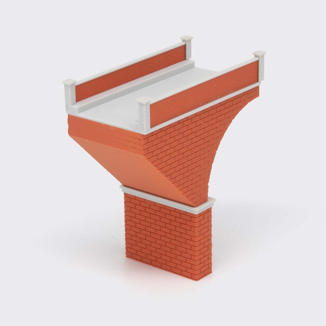 Single-track masonry bridge abutment - N Scale