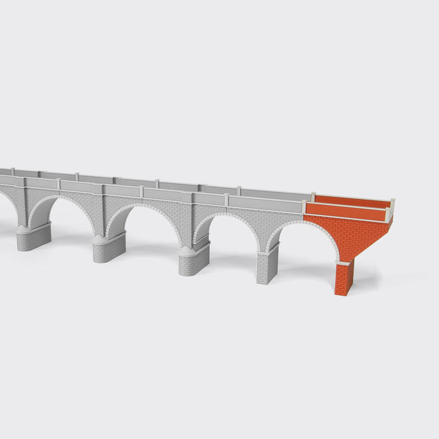 Single-track masonry bridge abutment - N Scale