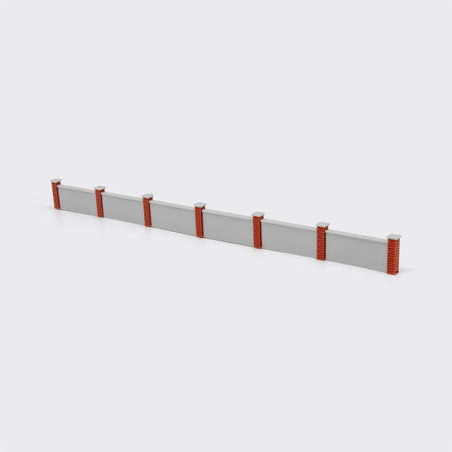 Brick pillar concrete wall kit - N scale