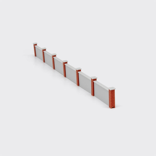 Brick pillar concrete wall kit - N scale