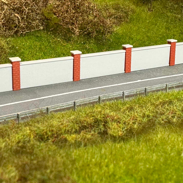Brick pillar concrete wall kit - N scale