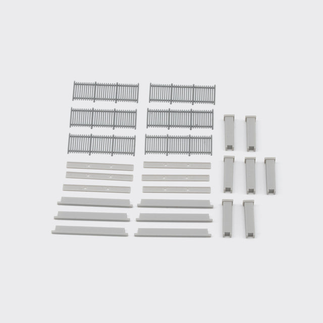 Concrete Wall Kit with Railing - N Scale