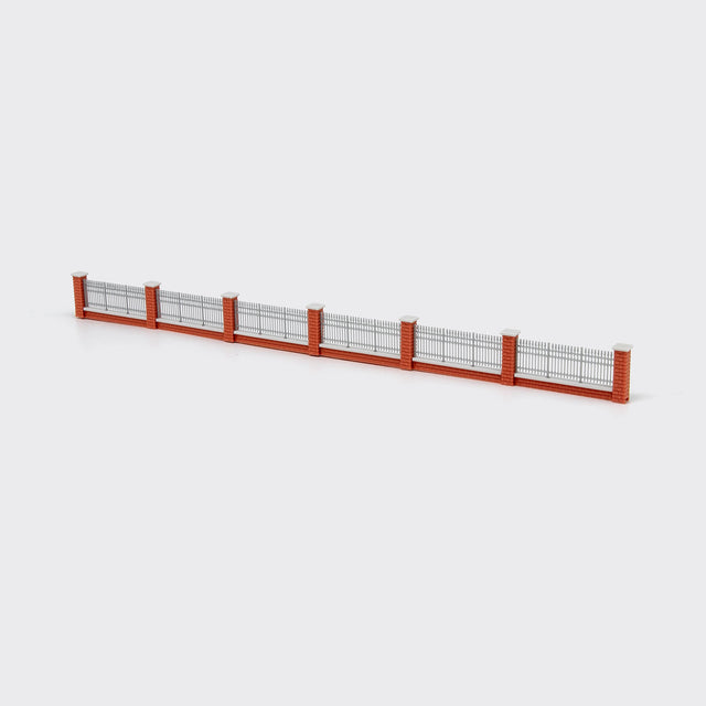 Brick Wall Kit with Railing - N Scale