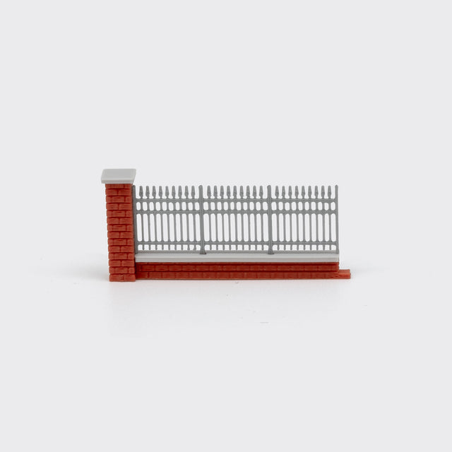 Brick Wall Section with Railing - N Scale