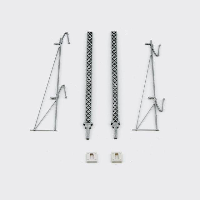FS type LSU stanchion with double FS bracket - N scale (5 pieces)