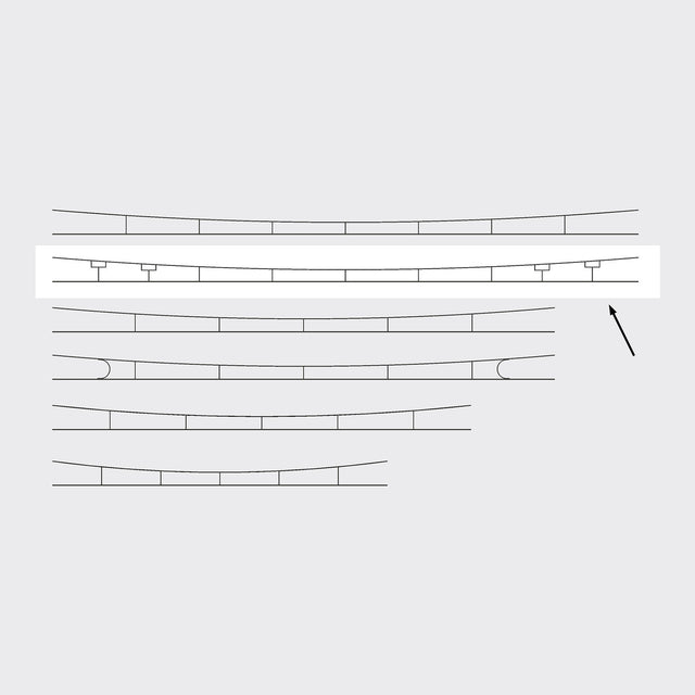 Kettenoberleitung mit Haltern für Hänger, 23 cm lang - 5 Stk.