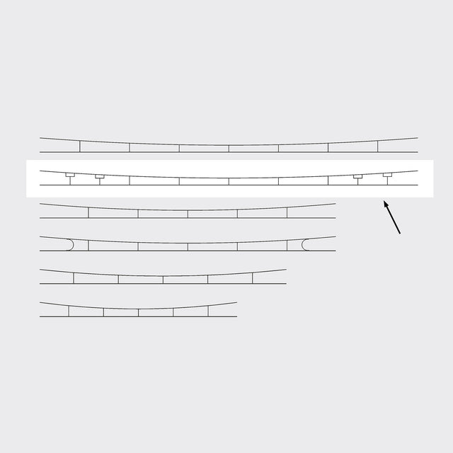 Kettenoberleitung mit Haltern für Hänger, 23 cm lang - 5 Stk.