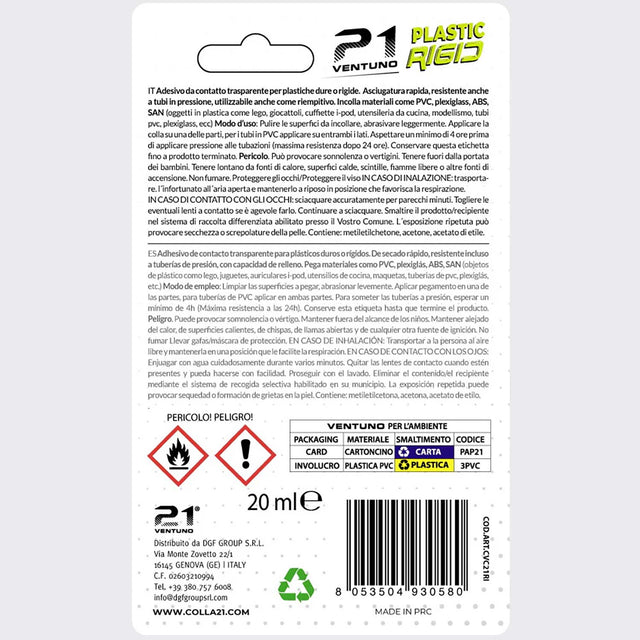 21 Plastic Rigid - 20 ML