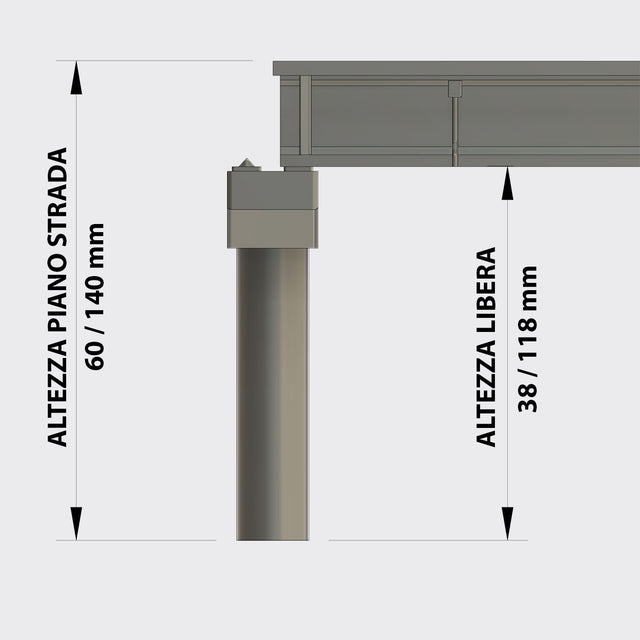 Type B pillar for road bridge cod. 1002