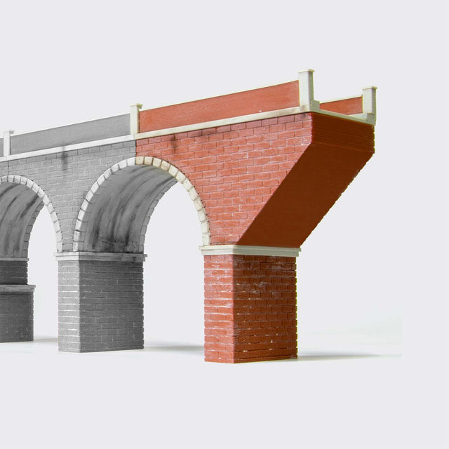 Spalla per ponte in muratura 1 binario - Scala H0