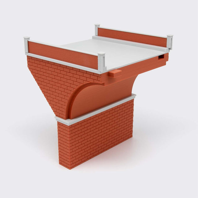 Spalla per ponte in muratura a 2 binari - Scala H0