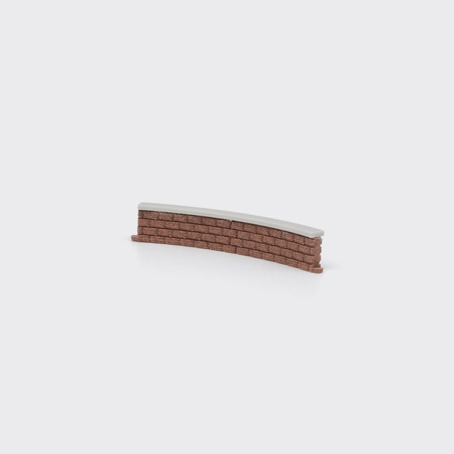 45° curved brick wall