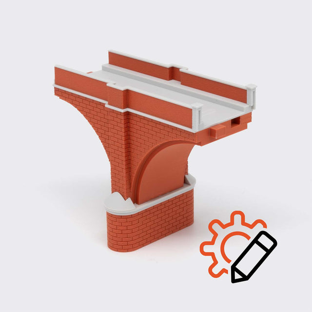 Arcata grande per ponte in muratura a 1 binario - Scala N