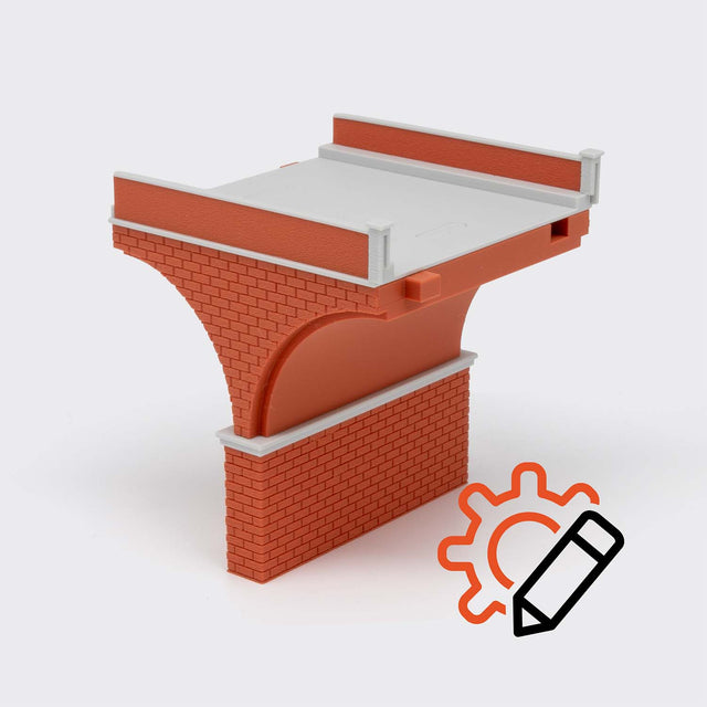 Small arch for 2-track masonry bridge - N Scale