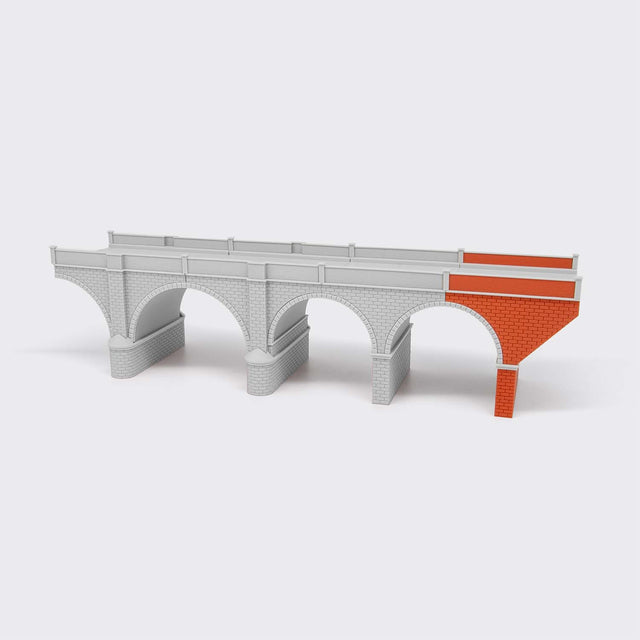 Abutment for 2-track masonry bridge - N Scale