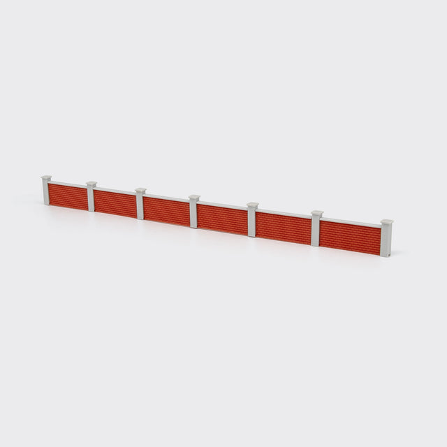 Brick Wall Kit with Concrete Pillars - N Scale