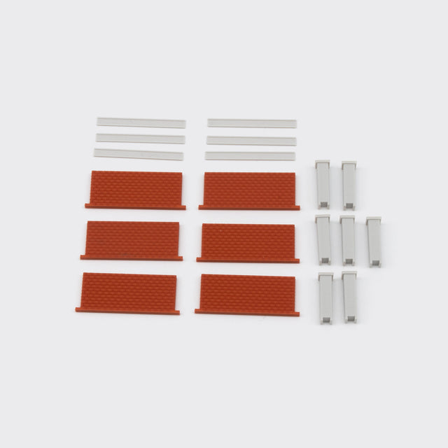Brick Wall Kit with Concrete Pillars - N Scale