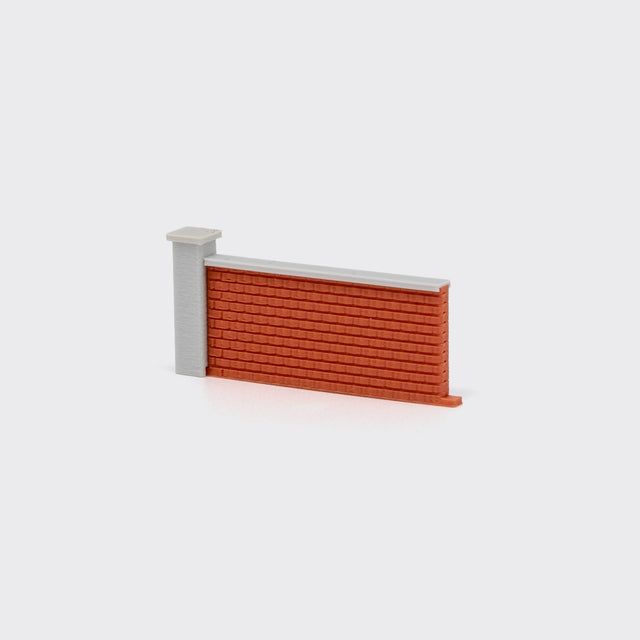 Brick Wall Section with Concrete Columns - N Scale