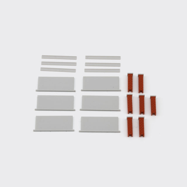 Brick pillar concrete wall kit - N scale