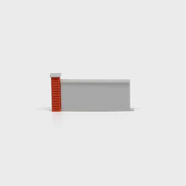 Concrete Wall Section with Brick Columns - N Scale
