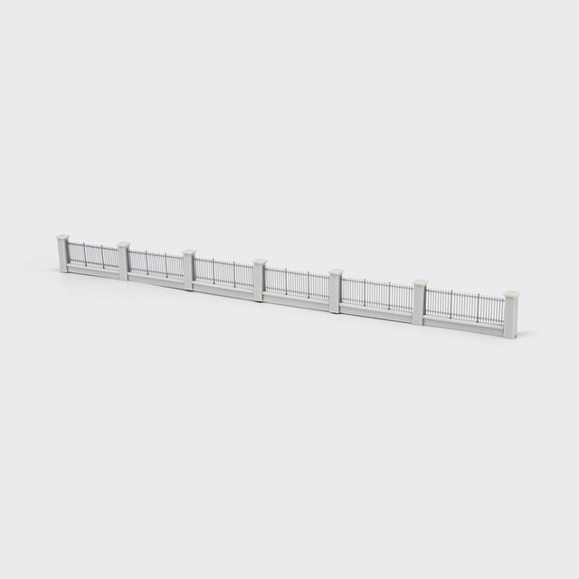 Concrete Wall Kit with Railing - N Scale