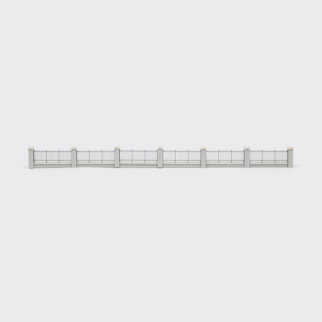 Concrete Wall Kit with Railing - N Scale