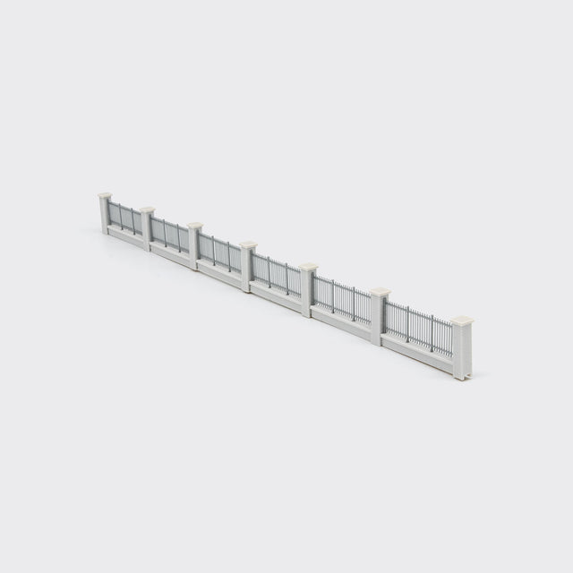 Concrete Wall Kit with Railing - N Scale