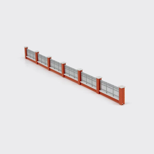 Brick Wall Kit with Railing - N Scale