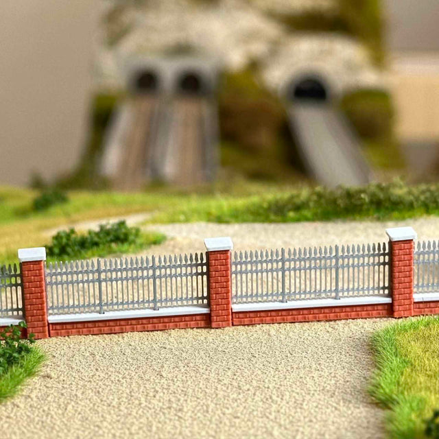 Brick Wall Kit with Railing - N Scale