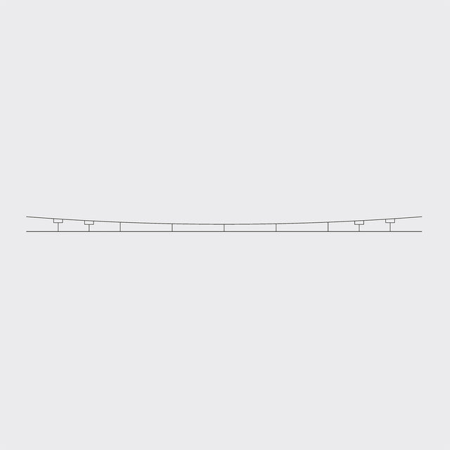 Kettenoberleitung mit Haltern für Hänger, 23 cm lang - 5 Stk.